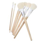 SHINEOFI Lot De 8 Pinceaux à Émail pour Poterie en Poils Naturels, Pinceaux Aquarelle Portatifs Multifonctions, Tailles Variées pour Peinture Précise sur Céramique, Atelier Et Décoration Artistique