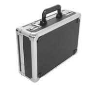 SHINEOFI Mallette en Aluminium à Serrure, Boîte de Rangement pour Documents, Noir, Compartiments Dédiés, Poignée, Légère, pour Dossiers et Tournevis, Bureau et Coffre de Voiture,