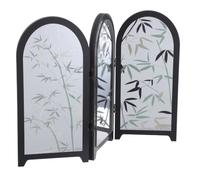SHINEOFI Mini Paravent Pliable de Bureau Chinois en Acrylique, Décoratif | Panneau à 3 Volets, Léger et Rapide à Installer, pour Studio et Table