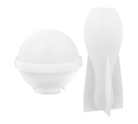SHINEOFI Moule à Bowling Décoratif en Silicone Blanc, 1 Set, Réutilisable et Facile à Nettoyer pour DIY Crafts, Décoration Manuelle pour Enfants
