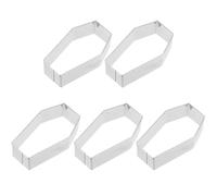 SHINEOFI Moules à Biscuits en Acier Inoxydable Accessoires Cuisine Robustes Lot de 5 pour Découper des Biscuits Variée pour Pâtisserie