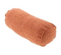 SHINEOFI Oreiller Cervical Rond pour Yoga 15x15x40 Cm, Coussin Ergonomique Orange Housse Amovible, Soutien Nuque et Coussin Multifonction pour Relaxation et Sport