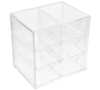 SHINEOFI Organisateur de Maquillage Empilable Tiroirs Transparents, Boîte de Rangement Petite Taille pour Bureau, Bijoux et Cosmétiques, Multifonctionnel, Rangement Pratique