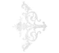 SHINEOFI Ornate Corner Molding Applique Floral Rococo Wall And Ceiling Trim Decorative Faux Plaster Panel For Elegant Home Accent