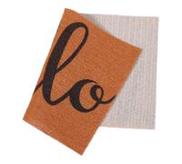 SHINEOFI Paillasson de Bienvenue Antidérapant Marron PVC | Rectangulaire 17x30 Pouces, Aspect Synthétique, Doux et Absorbant, Style Simple Élégant