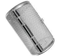 SHINEOFI Panier à Griller en Acier Inoxydable Argenté Porte | Support Pivotant Inclus, Structure Résistante à L’usure, Retrait des Aliments Facilité