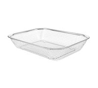 SHINEOFI Panier pour Lave-vaisselle en Acier Inoxydable 304 Panier Rectangulaire à Fond Plat Multifonction Rangement Ustensiles la Cuisine Taille Moyenne Usage Quotidien