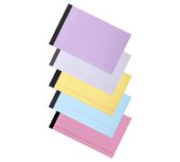 SHINEOFI Paquet de 5 Bloc-notes 5x8 Papier à Reliure Collée, Ligné | Format Compact A5, Pages Intactes, Anti-bavure D’encre, Tri Facile, Usage Scolaire et Professionnel