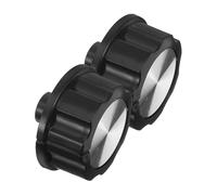 SHINEOFI Perilla Bouton de Minuterie pour Four et Cuisinière, Interrupteur de Minuterie, Lot de 2, Abs Noir, Accessoire Cuisine et Barbecue