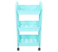 SHINEOFI Plastique Chariot de Rangement à roulettes 3 Niveaux Cuisine | Organisateur Multi-usage, Placement Stable et Mobile, Rangement Facile, Usage la Cuisine et Toilettes
