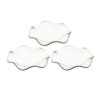 SHINEOFI Plat en Verre pour Chauffe-Cire de Remplacement 3 Pièces | Usage Quotidien et Restauration, Réutilisable, Protège la Table, Facile à Nettoyer, Accessoire pour Brûleur