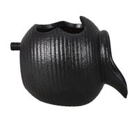 SHINEOFI Pot en Céramique Noir avec Ouverture Supérieure pour Plantes Hydroponiques, Support Fonctionnel et Décoration pour Fontaines D'intérieur DIY et Embellissement de l'espace