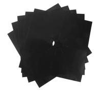 SHINEOFI Protège-cuisinière à Gaz 5 Pièces en Ptfe Réutilisable, Facile à Nettoyer, Tapis de Protection Anti-huile pour Plaque de Cuisson Gaz Noire