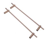 SHINEOFI Rail de Bord D'étagère en Aluminium 40cm, Garde-Corps Décoratif | Kit Galerie Compact, Finition Brun Clair Brossée, Montage Rapide et Sûr, pour Placards et Range-bouteilles
