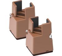 SHINEOFI Rehausseurs de Meubles Réglables Hauteur 5cm 2 Pièces, 22-42mm, Bloc de Levage pour Charge 250kg Pieds de Meubles, Tables, Usage Intérieur