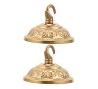SHINEOFI Rosace Pour Lampe De Plafond En Cuivre 2 Pièces Certifiée Crochet Ouvert Support Robuste Accessoire Suspendre Intérieure Pièce Détachée Plafonnier Salon Chambre