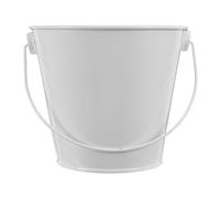 SHINEOFI Seau à Graisse en Métal Blanc avec Poignée, Barbecue Extérieur | Tôle Étamée, Fond Renforcé et Intérieur Lisse, pour Camping, Fumoirs à Granulés et Friteuse
