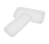SHINEOFI Soucoupe Rectangulaire en Résine pour Pots de Fleurs 2 Pièces | Réutilisable, Antidérapante et Robuste, Usage Intérieur et Extérieur, pour Plantes et Jardinières