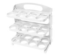 SHINEOFI Support à Œufs Réfrigérateur Organisateur Multicouche de Rangement Oeufs pour Porte de Frigo Conteneur Plastique Pratique pour Cuisine et Réfrigérateur Distributeur Oeufs