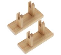 SHINEOFI Support D'éventail en Bambou 2pcs, Présentoir Portable et Facile à Assembler, pour Éventails Pliables et Décorations de Maison Style Chinois