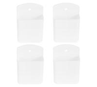 SHINEOFI Support Mural pour Télécommande Design Simple en Plastique Blanc, Lot de 4pcs pour Organiser et Stocker Vos Sandales Femme Télécommandes Tv ou Climatiseur