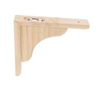 SHINEOFI Supports D'Étagère Murale En Bois Brut À Peindre, Équerres Murales Triangulaires 5.91 X 5.91 X 1.18 Po Avec Vis, Pour Cuisine Et Livres