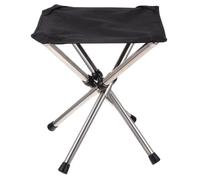SHINEOFI Tabouret Pliant de Camping Paquet de Rangement en Acier Inoxydable Léger Noire, Finition Soignée et Détails Délicats Chaise de Pêche D'extérieur pour Activités en Plein Air