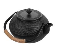 SHINEOFI Théière en Fonte, Théière Japonaise Tetsubin, 1200ml, Noire, avec Infuseur en Acier Inoxydable et Couvercle, pour Service à Table et Réunions
