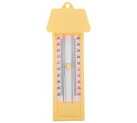 SHINEOFI Thermomètre Extérieur Mini Maxi Portable en Plastique Abs Affichage Celsius et Fahrenheit, Enregistre Températures Maximum et Minimum pour Usage Intérieur et Extérieur
