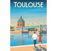 SHINERING Toile De Peinture De Paysage Urbain Européen De Toulouse, Art Mural Coloré, Décor Mural De Voyage, Affiche Et Imprimés Pour Décoration De Salon Et De Maison 21X30Cm Sans Cadre