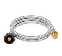 SHINESTAR Adaptateur de propane et tuyau tressé de 1,5 m pour chauffage Buddy, poêles Coleman, barbecues Weber Q, plaque de cuisson Blackstone et plus encore - Convertit les cylindres de 0,5 kg en