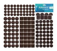 shinfly Patins pour Meubles 104 Pcs, Auto-Adhésifs Patin Chaise, 3mm D'épaisseur Pains en Feutre Tampon Chaise, Anti-Rayure et Réduction du Bruit, Marron Foncé