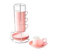SHINLHUA Tasse à café en céramique et ensemble de tasses en faïence sophistiquées et pratiques de 236,8 g pour un plaisir quotidien ou des incidents spéciaux