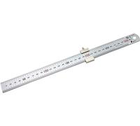Shinwa 76752 Règle en acier inoxydable 30 cm - Avec butée - Échelle en acier by Famex (12665)