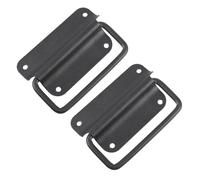 SHINYPASING 2 Pièces Poignée Pliante de Boîte à Outils Robuste | Fixation Simple Trous Prépercés, Coins Arrondis Polis, Format Compact pour Armoires, Coffres et Garage Domestique
