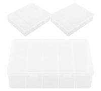 SHINYPASING 3pcs Boîte à Faux Ongles Transparente en Pp pour 500 Pièces, Organisateur Pratique Rangement Ordonné, pour Coiffeuse ou Présent Style