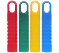 SHINYPASING 4 Pièces Remplacement du Manche à Balai en Poignée de Rechange | Poignée pour Balai et Serpillière, Trou Suspendre, Compatible avec Outils de Nettoyage, Bleu Rouge Jaune Vert
