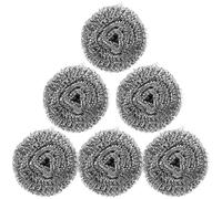 SHINYPASING 6pcs Éponges à Récurer en Acier Inoxydable pour Vaisselle et Ustensiles Cuisine, Légères et Résistantes, pour Usage Domestique