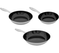Shiori Ensemble de poêles à frire à revêtement céramique 20 cm, 24 cm, 28 cm StainlessSteel304zestawpatelniceram