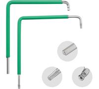 SHIQUAN 2 Pièces Outils de Réglage de Fenêtre/Porte Avec Film Thermorétractable llen Torx 15, Têtes Hexagonales et Sphériques de 4 mm, Convient pour Ajuster Les Portes et Fenêtres