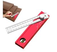Shitafe Règles Construction | Gabarit de Mesurage avec Niveau à Bulle Intégrée | Règle de précision - pour atelier et maison garage travaux menuiserie plaques plâtre dessin charpente pose de moulures