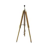 Shiv Shakti Enterprises Lampadaire trépied designer Royal nautique, style antique en teck, finition chrome