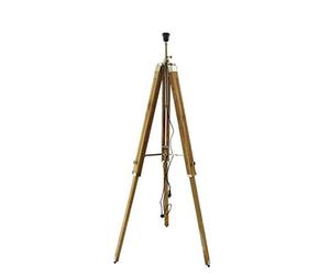 Shiv Shakti Enterprises Lampadaire trépied designer Royal nautique, style antique en teck, finition chrome