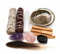 Shiva's Shop Coffret Rituel de Purification Sauge Blanche | Palo Santo, Cristaux