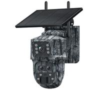 SHIWOJIA 4G LTE Caméra Solaire【Triple lentille】 avec Carte Sim, 7800mAh Camera Extérieure sans Fil, Zoom Hybride 15x, Détection de Personne, 6MP Camera 4G PTZ avec Vision Nocturne Couleur, IP66