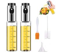ShiWuYou Spray Huile Cuisine 100ml, 2 × Huile Spray Cuisine, Accessoires Air Fryer, Vaporisateur Huile pour Salade, BBQ, avec Brosse, Entonnoir, Brosse à Huile