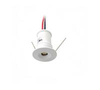ShiZiChen Lot de 10 Mini Spots LED 1 W 12 V, éclairage de Plafond, idéal for Une Cuisine, Une Chambre à Coucher, Un escalier, Un Plafond, IP65, Blanc, Noir ou Argent(White Shell,Warm White_30D)