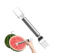 shjxi Coupe-pastèque - Ustensile de cuisine portable en acier inoxydable - Coupe-fourchette à pastèque pour femmes, hommes, adultes, personnes âgées, , extérieur, pique-nique, , bar