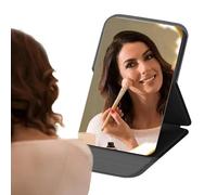 shjxi Miroir Pliable Portable, Miroir de Table Pliable, Miroir de Voyage en Cuir, Miroir de Maquillage Compact, Miroir de Maquillage réglable, Accessoire de Maquillage, Miroir de Maquillage Pliable