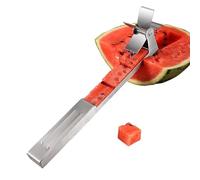 shjxi Outil de coupe de pastèque - En acier inoxydable - Pour citrouille, cantaloupe, , mangue, ananas, maison, cuisine, camping, pique-nique, barbecue, fête